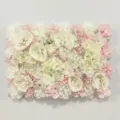 Elegant artificial pink and white rose hydrangea flower wall panel for wedding backdrop - I39 Style (HQMH024060)