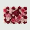 Artificial burgundy and pink silk flower wall panel for wedding backdrops and decor - MH03 Style (HQMH024060)