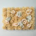 Champagne and white artificial flower wall panel for wedding backdrop decoration - X3 Style (HQMH024060)