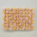 Pink and champagne artificial flower wall backdrop panel for wedding and party decoration - X5 Style (HQMH024060)