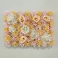 Decorative floral wall panel with champagne and pink artificial roses for wedding background - X7 Style (HQMH024060)