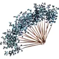 Set of 20 artificial blue berry branches for home decoration and floral DIY crafts - 20 Pieces/Pack / Ink Blue