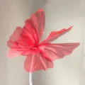 Large red gauze butterfly decoration for romantic weddings and festival scene layouts - Red
