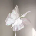 Elegant pink iridescent organza butterfly prop for romantic wedding and event decor - Light Pale Pink