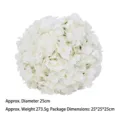 Elegant white artificial hydrangea flower ball for wedding table decor and centerpieces - Full Ball / 25cm / White