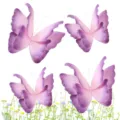 Ethereal purple gradient PE artificial butterfly decorations for wedding garden landscaping - Single Piece / Purple