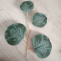 Rama de hoja de eucalipto artificial planta verde para decoración de hogar boda - 4 Horquillas