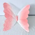 Large pink and white gradient paper butterfly for 3D wedding and window decorations - 30cm / Pink