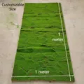 High-quality 1x1m square artificial green moss turf for micro landscape decoration - Brown Base Striped Green Moss / 1m x 50cm