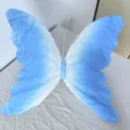 Grande farfalla decorativa in carta artificiale sfumata blu e bianca per eventi - Blu scuro
