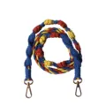 Handmade bohemian braided lanyard in red, blue, and yellow for phones and cameras - Royal Blue
