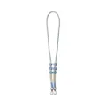 Handmade Braided Daisy Flower Phone Lanyard Blue White Cotton Crossbody Strap 1pc - Blue