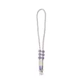 Handmade braided daisy phone lanyard, purple white cotton strap, crossbody camera bag anti-lost. - Light Purple