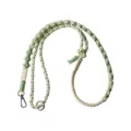 Woven phone lanyard crossbody strap adjustable green beige bag chain for women accessories - Green
