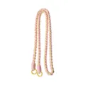 Hand-woven pink and yellow braided cotton phone lanyard strap for crossbody neck hanging - Pink B (Long Crossbody Style)