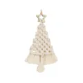 Handgemaakte macramé kerstboom wanddecoratie bohemien geweven thuis decoratie variant - 25*17cm / Beige