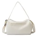 Cream white large capacity yoga gym bag lightweight travel crossbody shoulder bag - 7 / White