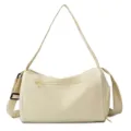 Large capacity light beige travel gym bag for sports and yoga, lightweight shoulder bag - 7 / Yellow