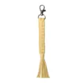 Handmade woven cotton rope keychain bag charm yellow Nordic style cute keyring accessory - 19cm / 7.48in / B Light Yellow