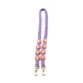 Hand-woven purple daisy mobile phone lanyard with dual gold-tone metal lobster clasps - 3*80CM / Purple (Style B)