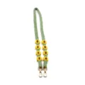 Handmade sage green crochet daisy lanyard strap with double gold lobster clasps for phones - 3*80CM / Light Green (Style C)