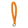 Orange Woven Wrist Strap Phone Lanyard Replacement DIY Cotton Hand Strap Charm Accessory - 17cm / Golden
