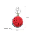 Handmade crochet watermelon keychain pendant with 5cm width and 18g lightweight design - Watermelon Pendant