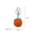 Cute handmade crochet orange keychain pendant, 10cm height and 16g weight for bags - Orange Pendant
