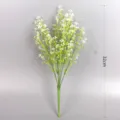 Detaillierter künstlicher weißer Schleierkrautstrauß für Hochzeitsdekorationen 32cm hoch - Weiß