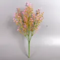 Detailansicht eines rosa künstlichen Schleierkrautstraußes mit weicher PU-Klebetextur - Rosa