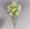 Ramo de paniculata artificial blanca 30cm de altura para decoración de bodas y hogar - Paquete Individual / Blanco