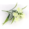 Artificial morning glory flower bunch detail shot for garden decoration and craft DIY. - White