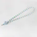 Handmade woven daisy phone lanyard colorful cute flower strap universal mobile charm accessory - Single Button Blue