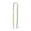 Braided phone strap with yellow and green flowers for crossbody or handheld use. - Yellow