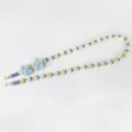 Boheme geflochtene Gänseblümchen Handy Umhängeband Variante mit blauen Blumen und Karabiner. - Doppel-Schnalle Modell I