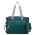 Borsa fasciatoio premium verde scuro grande capacità con trama trapuntata e astuccio - Verde
