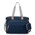 Borsa per pannolini blu scuro di grande capacità per mamma con piccola bustina abbinata - Blu