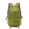 Lightweight lime green outdoor hiking backpack with large capacity and mountain logo - S / Green
