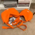 Borsa a tracolla arancione a forma di mezzaluna di grande capacità per i viaggi - Taglia S / Arancione
