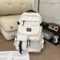 Casual fashion backpack with large capacity for students, ideal for daily commute and outdoor use. - Beige