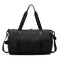 Sac de sport noir pour homme et femme, grand sac de voyage imperméable pour fitness. - Noir