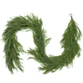 Realistic artificial cedar garland with soft green pine needles for Christmas decor - 180cm