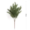 Detail showing the 45cm height of the realistic green artificial pine needle branch. - Long Green