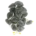 Detailed view of artificial watermelon leaves with 3D printed white vein patterns - Small Nerve Leaf (Without Pot)