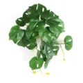 Detailed view of artificial mini Monstera leaves with realistic 3D-printed textures - Small Monstera Leaf (Without Pot)