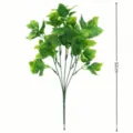 Artificial green plant plastic strawberry mint leaves for home decor, floral 32cm - Green
