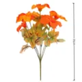 7 fork orange artificial morning glory flowers bouquet with 35cm height measurement - Autumn Yellow