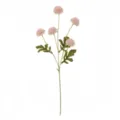 Detailed view of pink artificial pom-pom chrysanthemum simulation flower for home decor - Pink