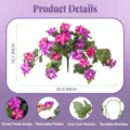 Close-up detail showing vibrant artificial morning glory flower design with bendable branch. - Rose Pink