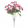 Artificial morning glory bunch 7 forks fake flower plant home indoor outdoor decor detail view - Rose Pink